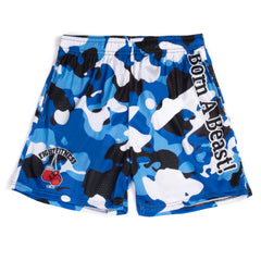 Motivational Camouflage Mesh Shorts 5” Blue