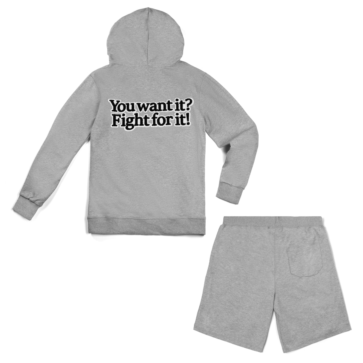 Fight For It Short Set Grey