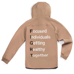 Brown Fight Fresh Sport Tech Fleece Sweatsuit Jacket